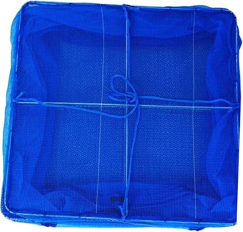 Miniatura 9 de Jaula de pescado plegable con cremallera Bolsas de malla Estante de secado plegable Estante de secado de ropa al aire libre Red colgante plegable