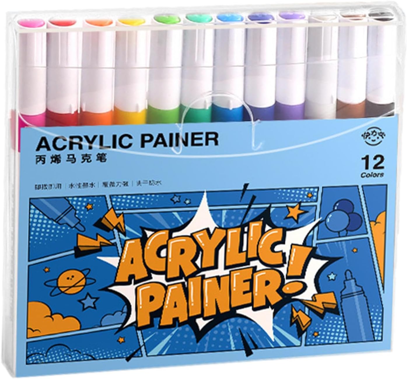 Acrylic Markers Paint Pens, 60 Colors DIY Crafts Pen, Paint