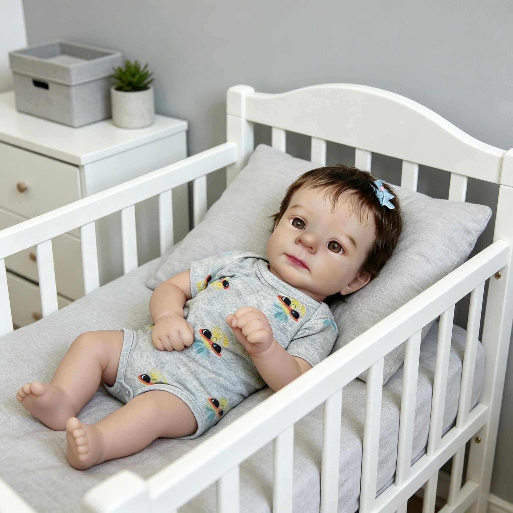 Reborn Baby Dolls silikonowe winylowe na całe ciało, 45 cm, realistyczna lalka niemowlęca, z anatomicznie poprawnymi lalkami Reborn, realistyczna lalka noworodka, z akcesoriami do zabawek