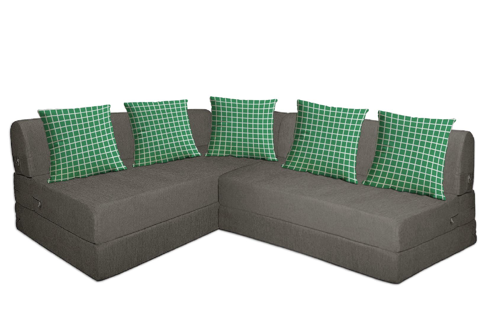 Buy Aart Store l Shape Sofa com Bed Furniture with Five Cushion Perfect