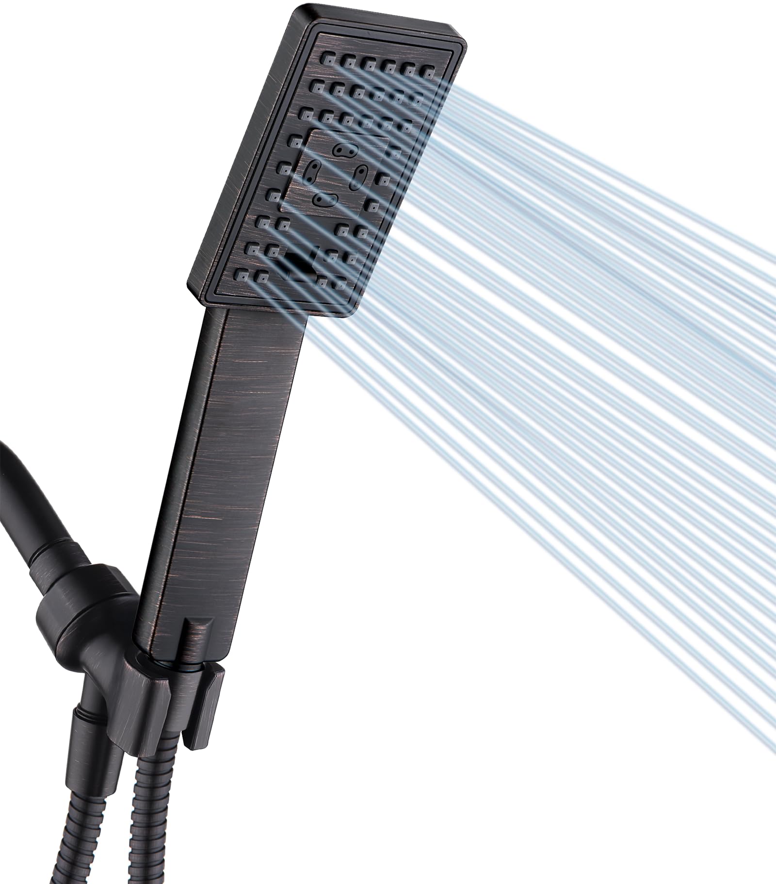 BRIGHT SHOWERS High Pressure Handheld Shower Head Set, High Flow Hand Held Showerhead with 60
