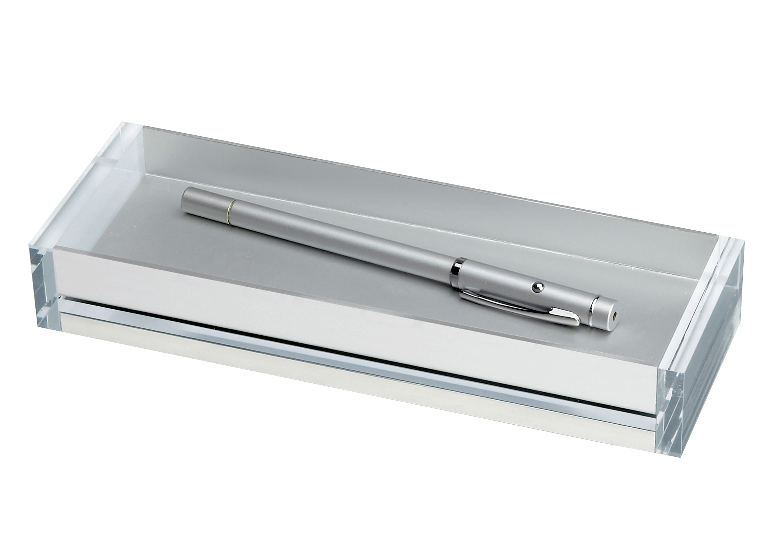 MAUL plumier elegant MAULacro 1 rayon Acrylique Aluminium 208 x 32 x 70 mm transparent 1966005 1 pièce