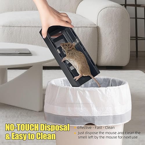 Miniatura 6 de Trampas eléctricas para ratones para interiores para el hogar, trampa para ratas sin contacto con potente voltaje para casa, cocinas, garajes, salas