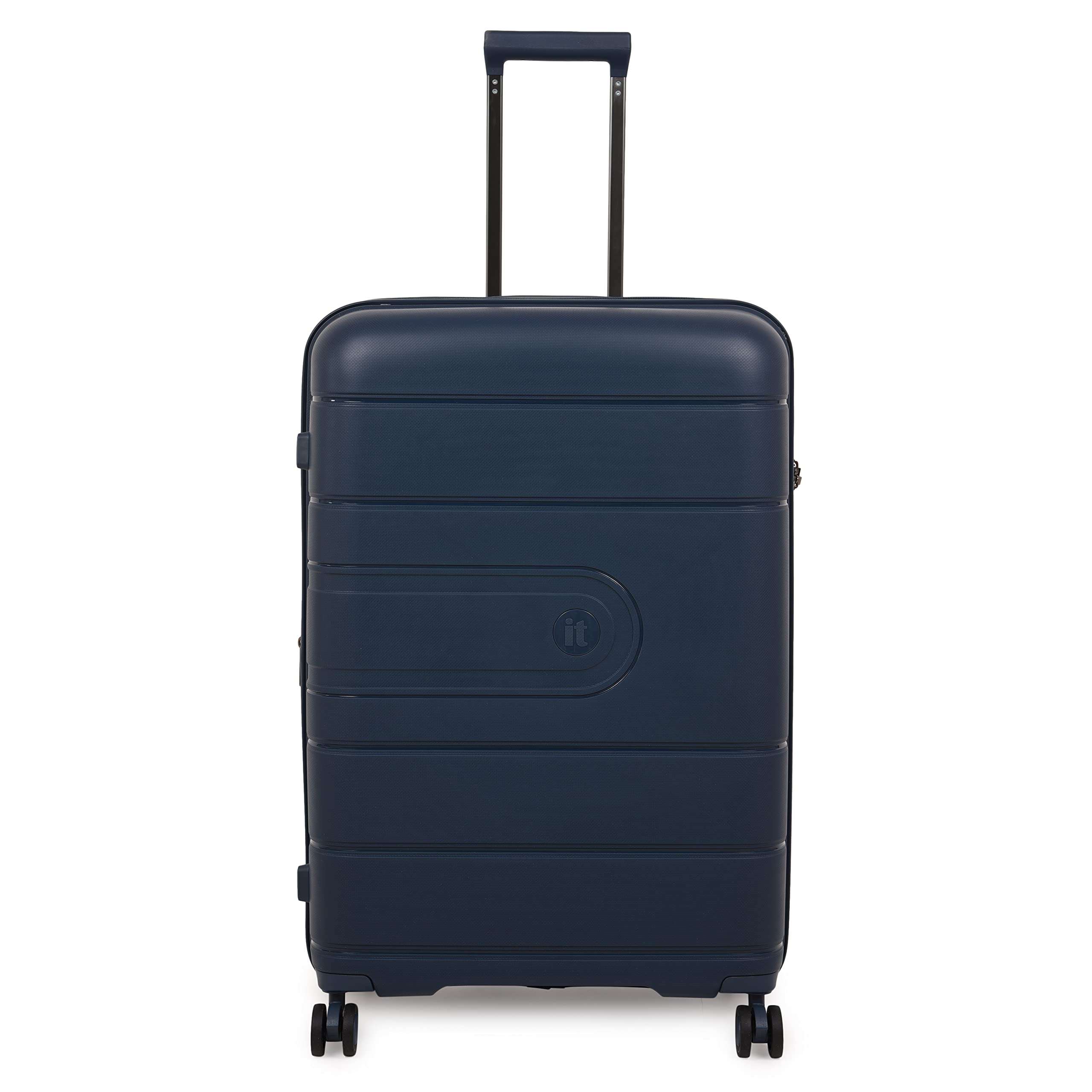 it luggageEcoTough Blue Large-28 inches Expandable Eco-Friendly Polypropylene Hardsided with TSA Lock & Wet Pouch Inside 8 Wheel Trolley Bag