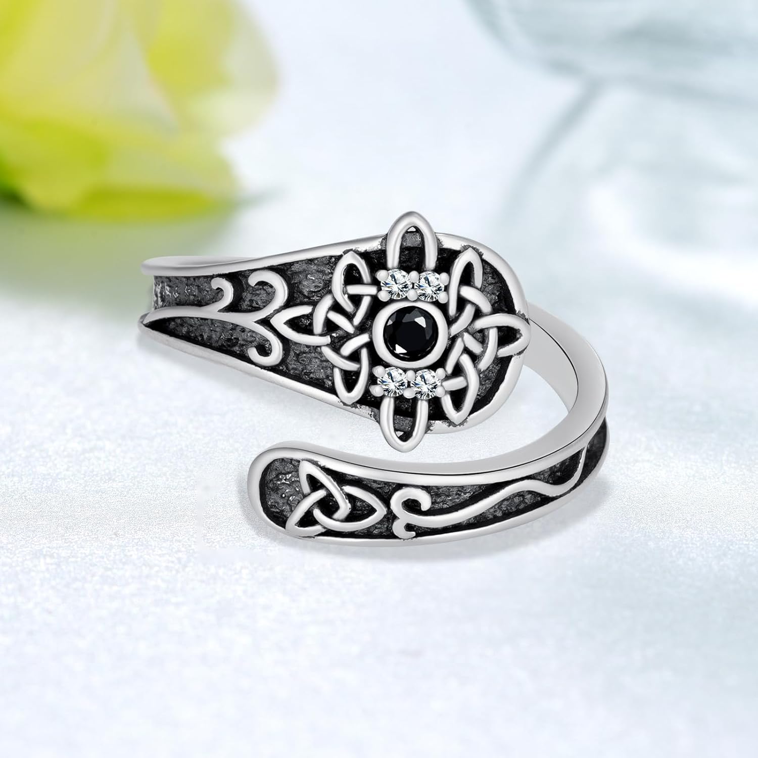 Witches Knot Ring 925 Sterling Silver Celtic Witches Knot Spoon Ring Witches Knot Jewelry Gifts Irish Jewelry Gifts for Women - Image 2