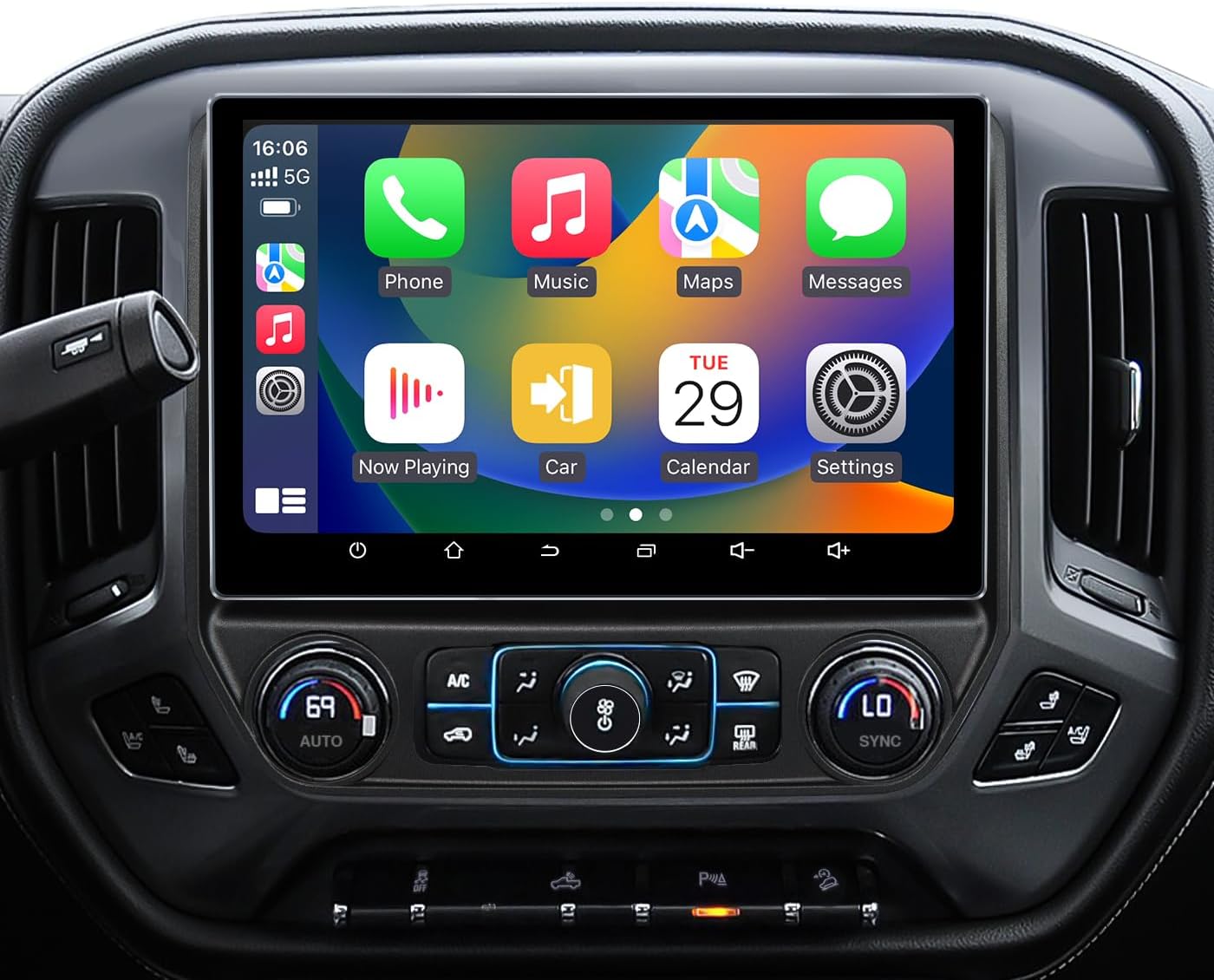 11.5" 8core 4G+64G Car Radio for GMC Sierra Chevy Silverado 2014-2018 | 5G WiFi 6 Bluetooth 5.4 Carplay/Android Auto/GPS/AM FM Radio/1080P SWC/Backup Camera Upgrade Stereo Head Unit Replacement