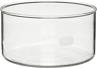 Corning Pyrex 3140-190 Borosilicate Glass 2500mL Heavy Duty Rim Crystallizing Dish, 190mm Diameter x 100mm Height (Pack of 2)