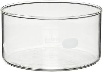 Corning Pyrex 3140-90 Borosilicate Glass 270mL Heavy Duty Rim Crystallizing Dish, 90mm Diameter x 50mm Height Pack of 6