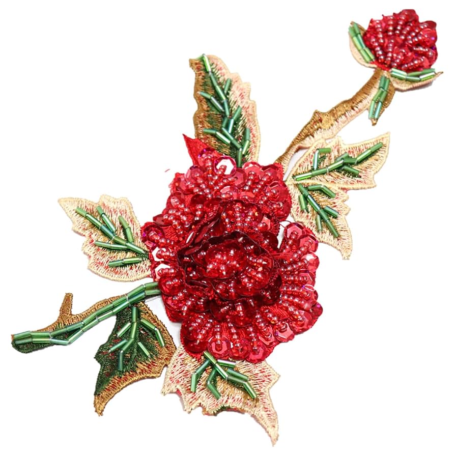 s**様 【新品未使用正規品✨】AMERI ROSE EMBROIDERY JA Amazon.com: JRYYR Red Rose Applique, Sequin Flower Patches