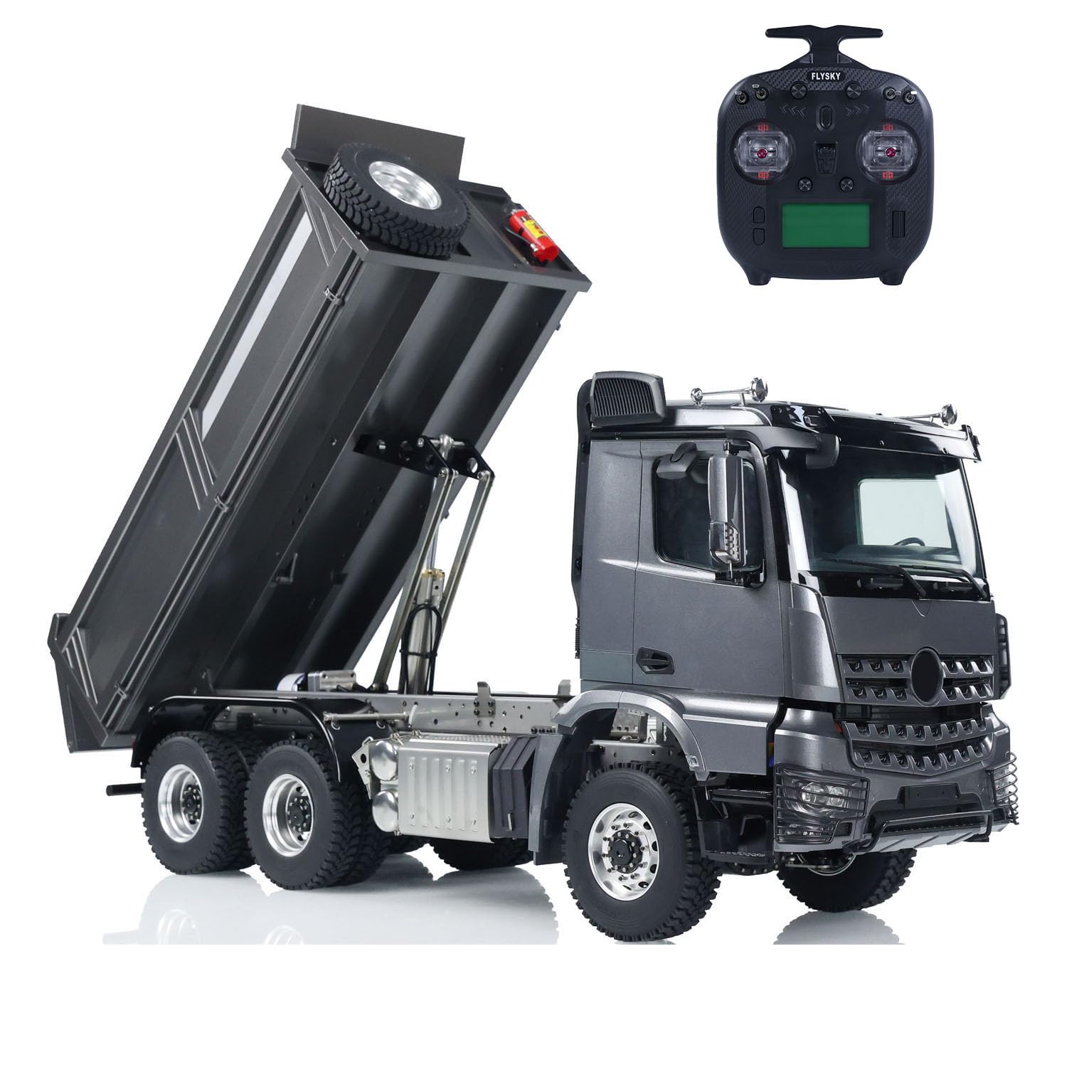 TOUCAN RC HOBBY Metal 1 14 Hydraulic RC Dumper Truck 3363 6x6 Remote Control Tipper Car Sound for