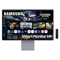 Samsung Smart Monitor M9 (S32FM900), Flat 32”, 3840×2160 (UHD 4K), Smart Hub con AI, Pannello QD-OLED, Office 365, Gaming Hub, Speaker Integrati, Telecomando, WiFi, HDMI, DP, USB-C