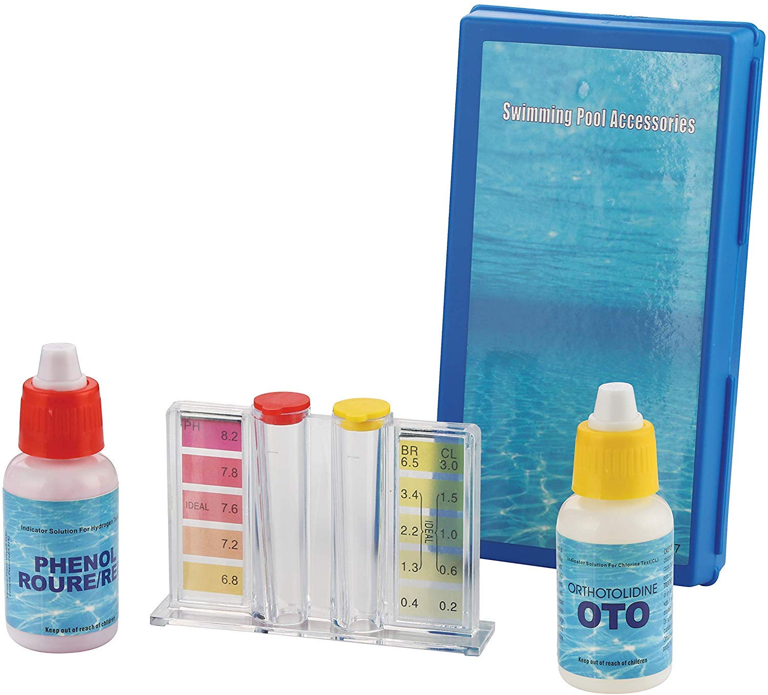 Swimming Pool Dual Test Kit PH & Chlorine 20 Ml Each/Chlroine Test Kit/pH Test Kit