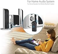 Vista 4 de Adaptador AUX Bluetooth para coche, receptor de audio inalámbrico portátil manos libres kits de coche con AUX 0.138 in