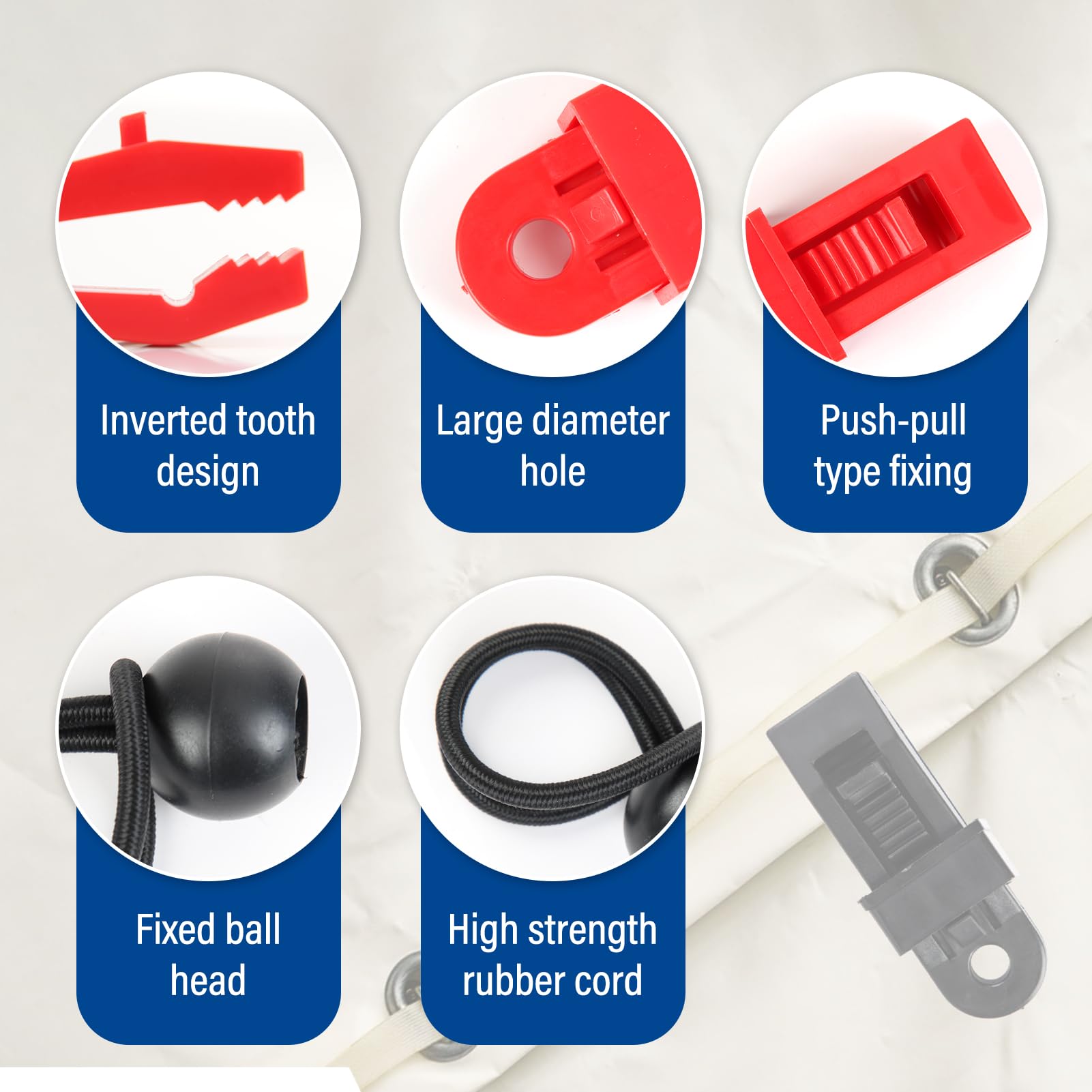2 ~ 100 pezzi clip per telone fibbia di bloccaggio mobile in plastica 2 ~ 100 pezzi clip per telone fibbia di bloccaggio mobile in plastica
