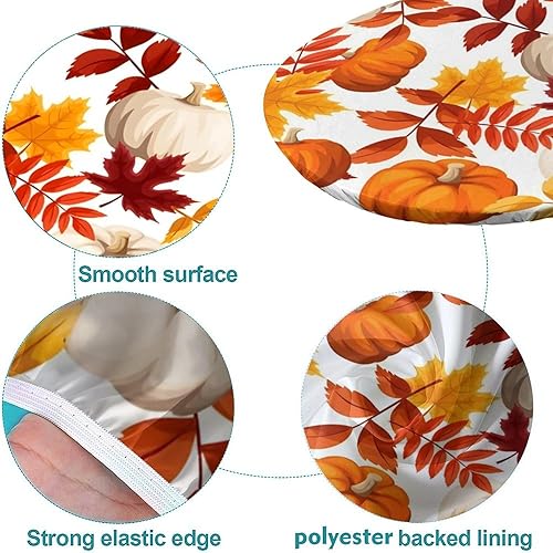 Miniatura 5 de Manteles ovalados con borde elástico para otoño, mantel de calabaza de otoño, para picnic al aire libre, campamento y cocina, comedor, fiesta, se