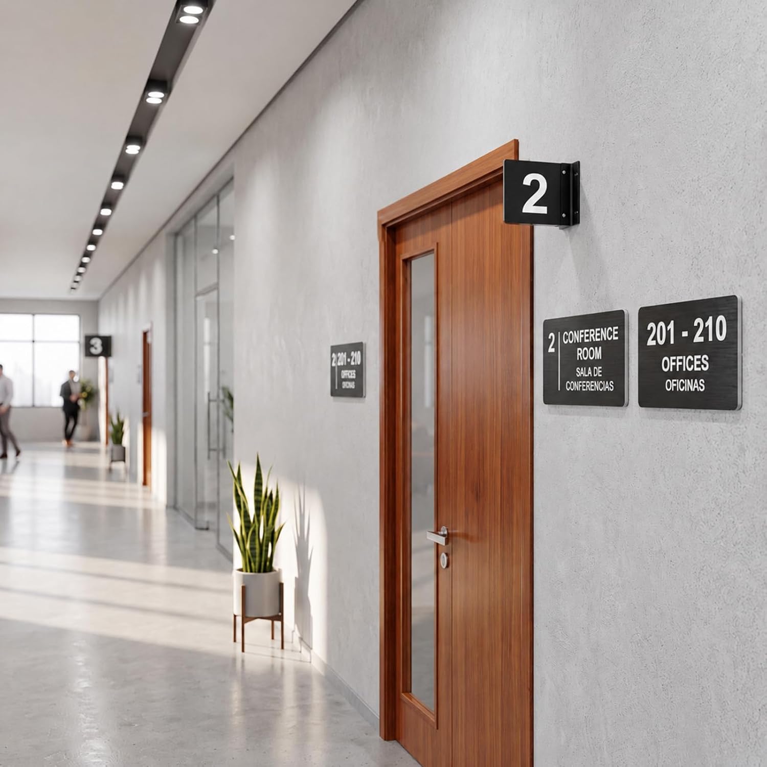 Zonon 1 Pcs Exam Room Sign Numbers 2 Double Sided for Doors