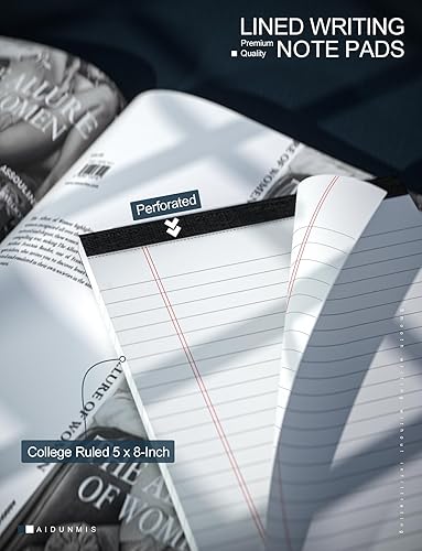 Miniatura 3 de Paquete de 12 blocs de notas pequeños de 5 x 8 pulgadas, bloc de notas blancas de 5 x 8 pulgadas, blocs de papel de 80 GSM, con 30 hojas por bloc de