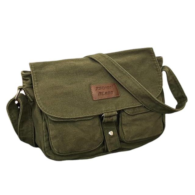 Vhitler Messenger Bag Canvas Crossbody Bag Grunge Y2k Bag Canvas Bag Trashy Y2k