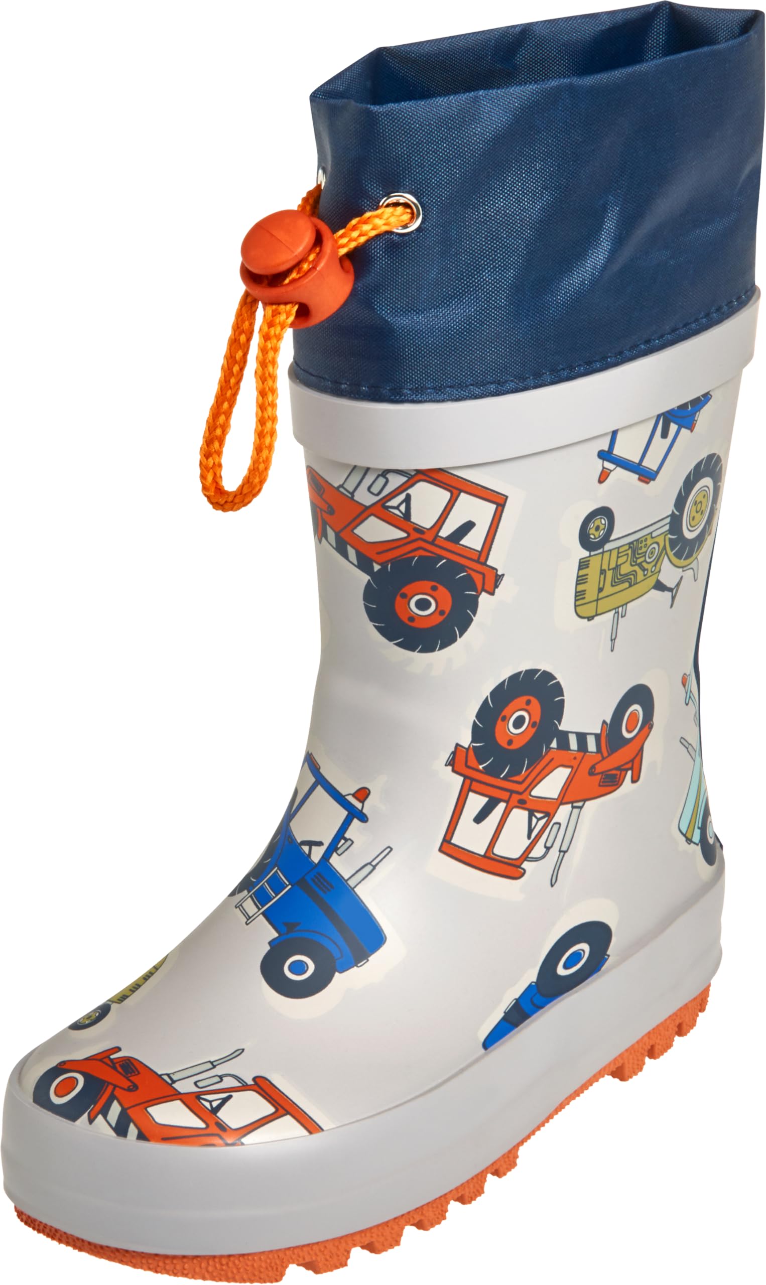 Playshoes Unisex Children's Rain Boots Wellington Boots, Tractor, 12.5 UK Child