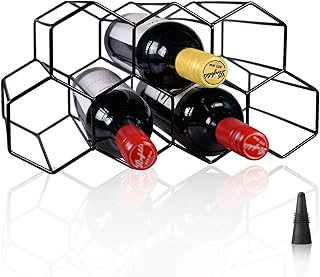 Wine Racks Countertop Wine Rack Freestanding Floor Wine Holders Stands for Counter, Metal Wine Rack, Wine Bottle Rack, Bottle Holder for Bar Liquor Cabinet, Table Top Wine Rack Mini Bars for Home