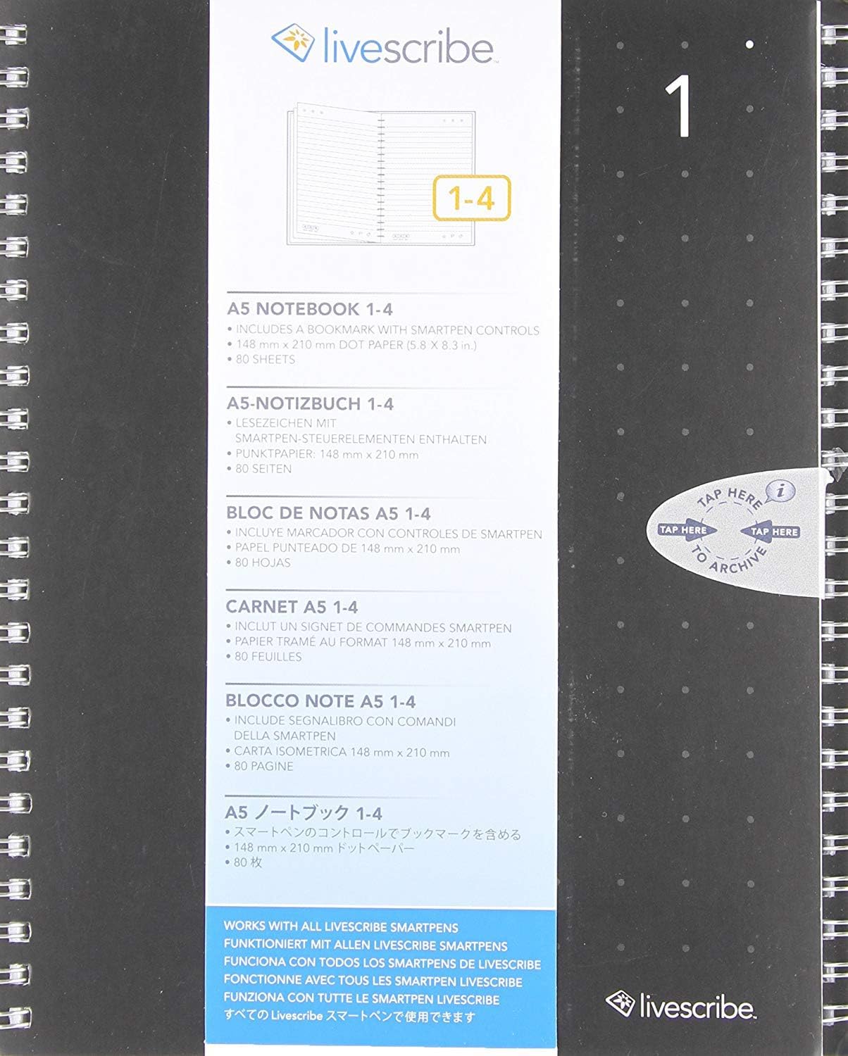 A5 Single Subject Notebook #1-4 (4-pack)