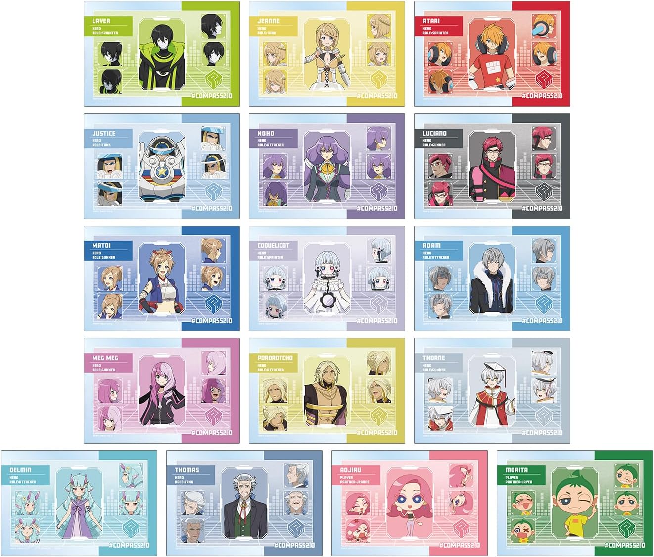 Compass 2.0 Combat Administration System Clear Trading Card Version B Box of 16