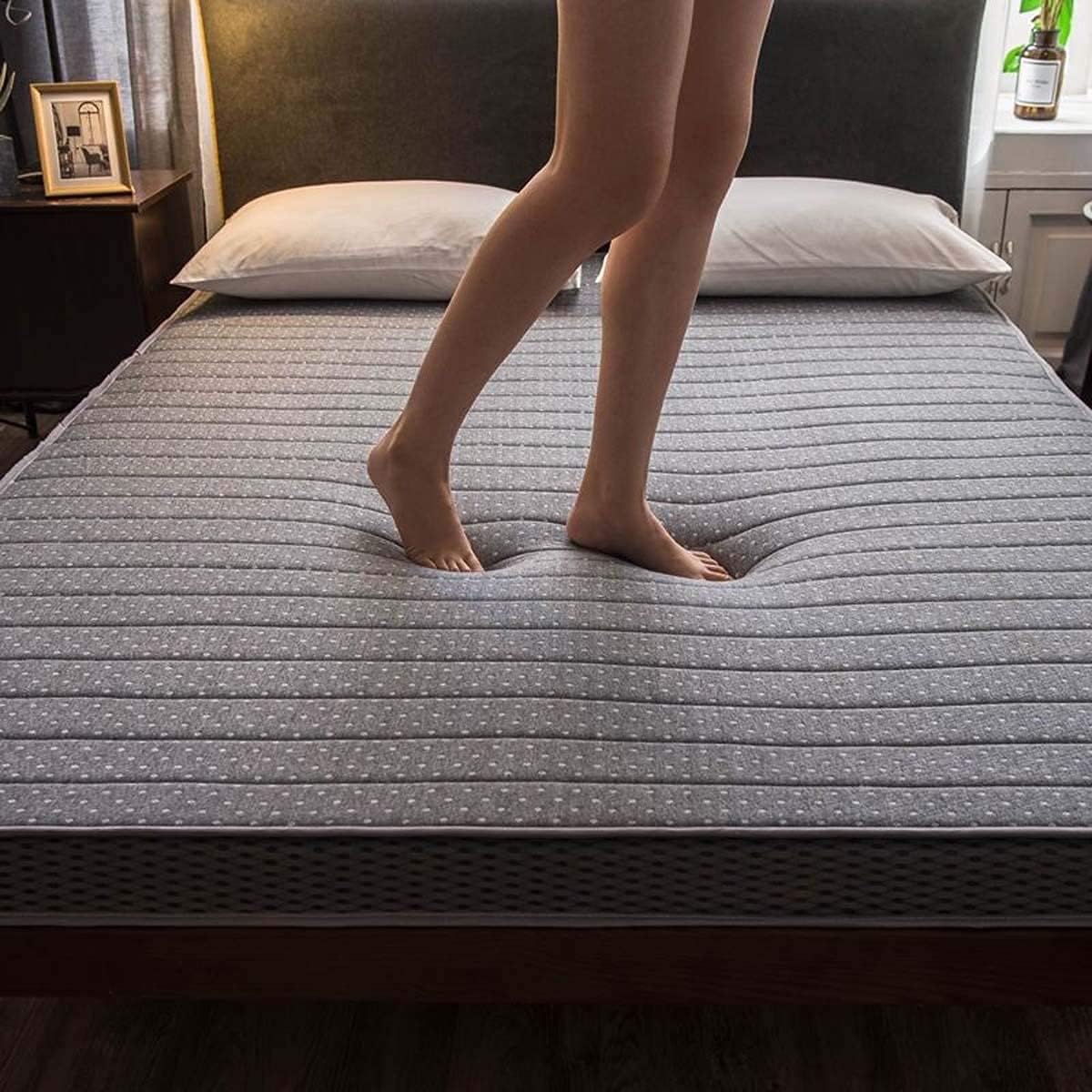 9cm Thick Floor Mattress Foldable Japanese Futon Tatami Mat Sleep Non-Slip Floor Mat Double Single Futon Mat Student Dormitory Mattress (Color : B Size : 180x200cm) (B 90x200cm)