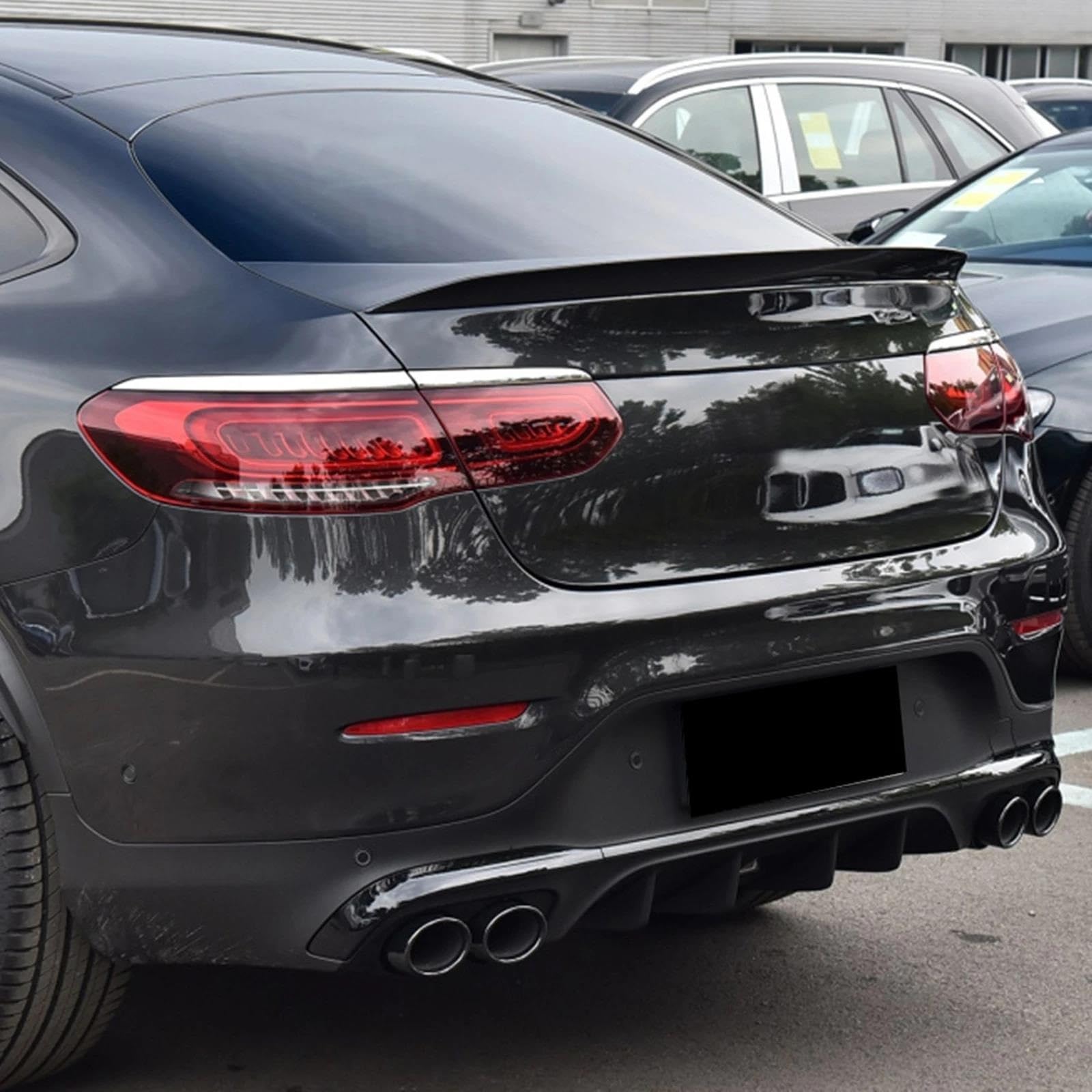 Spoiler Posteriore per Mercedes per Benz Classe GLC Coupé C253 GLC260 GLC300 2016-2023 per AMG Spoiler Posteriore Ala Splitter per Bagagliaio Auto Spoiler Posteriore Labbro(Nero Lucido)
