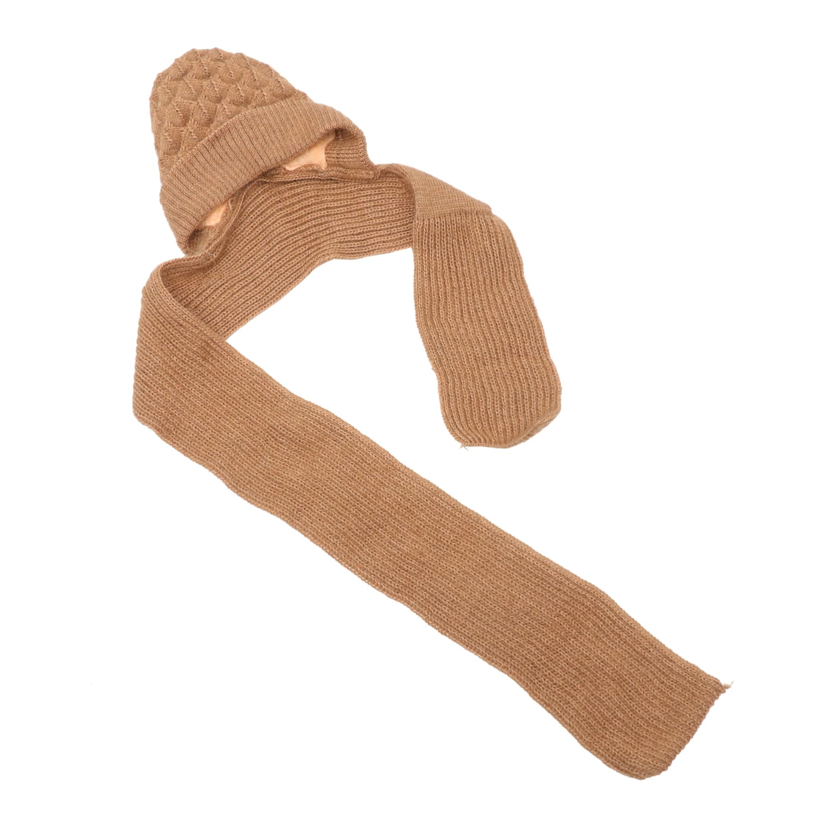 SUPVOX Winter Hat Scarf Set One-Piece Knit Hood Scarf Warm Neck Warmer Random Color