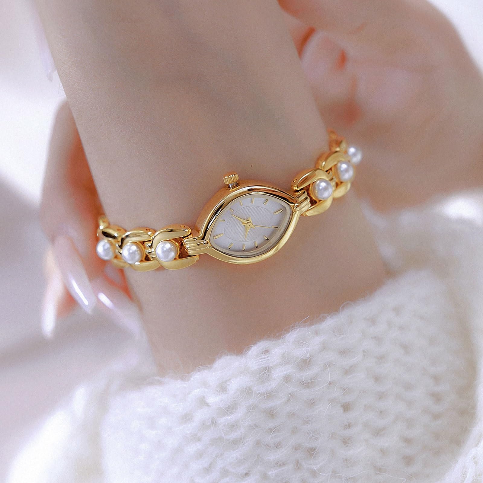 Lot de 2 Montres à Quartz élégantes, élégantes, à Cadran Ovale, à la Mode, Formelles, pouvant être offertes en Cadeau aux Femmes