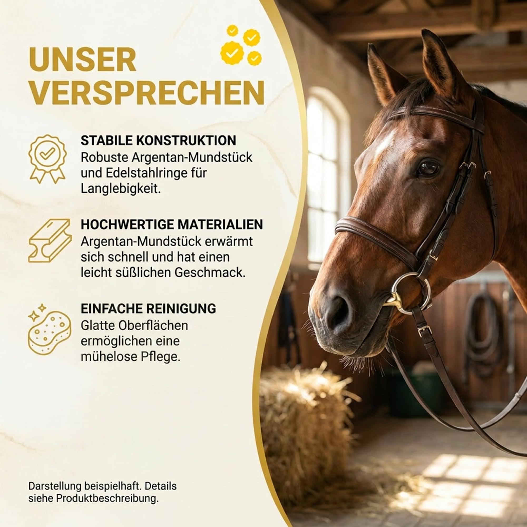Gebiss Olivenkopfgebiss Argentan QHP doppelt gebrochen