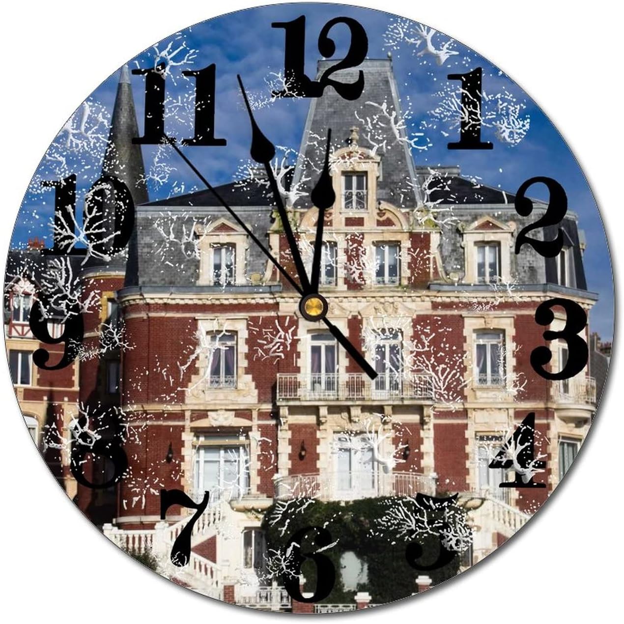 Higoss Kitchen Wall Clock - Home Decorative Wall Clocks Silent Non-Ticking, Modern Natural Scenery, 10 Inch for Bedroom Office - Le Clapotis