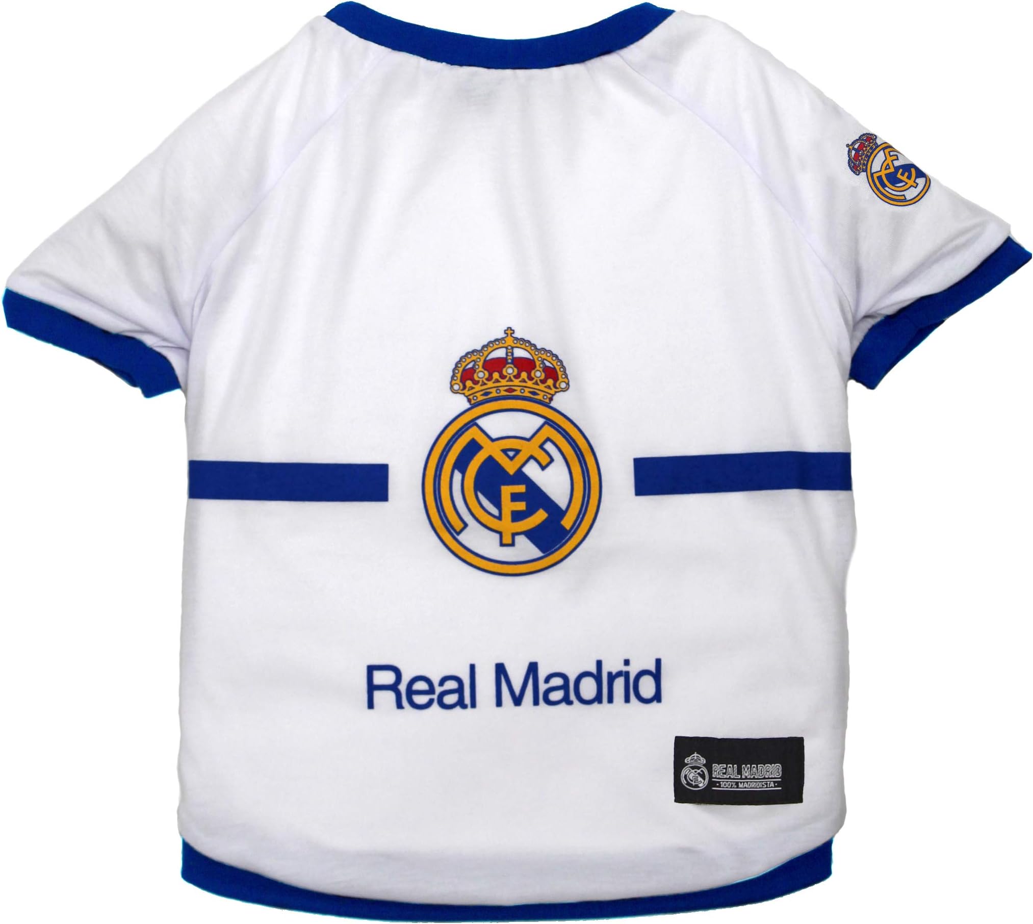 Pets First Spanish Primera Liga LaLiga Real Madrid Tee Shirt for DOGS & CATS, X-Large