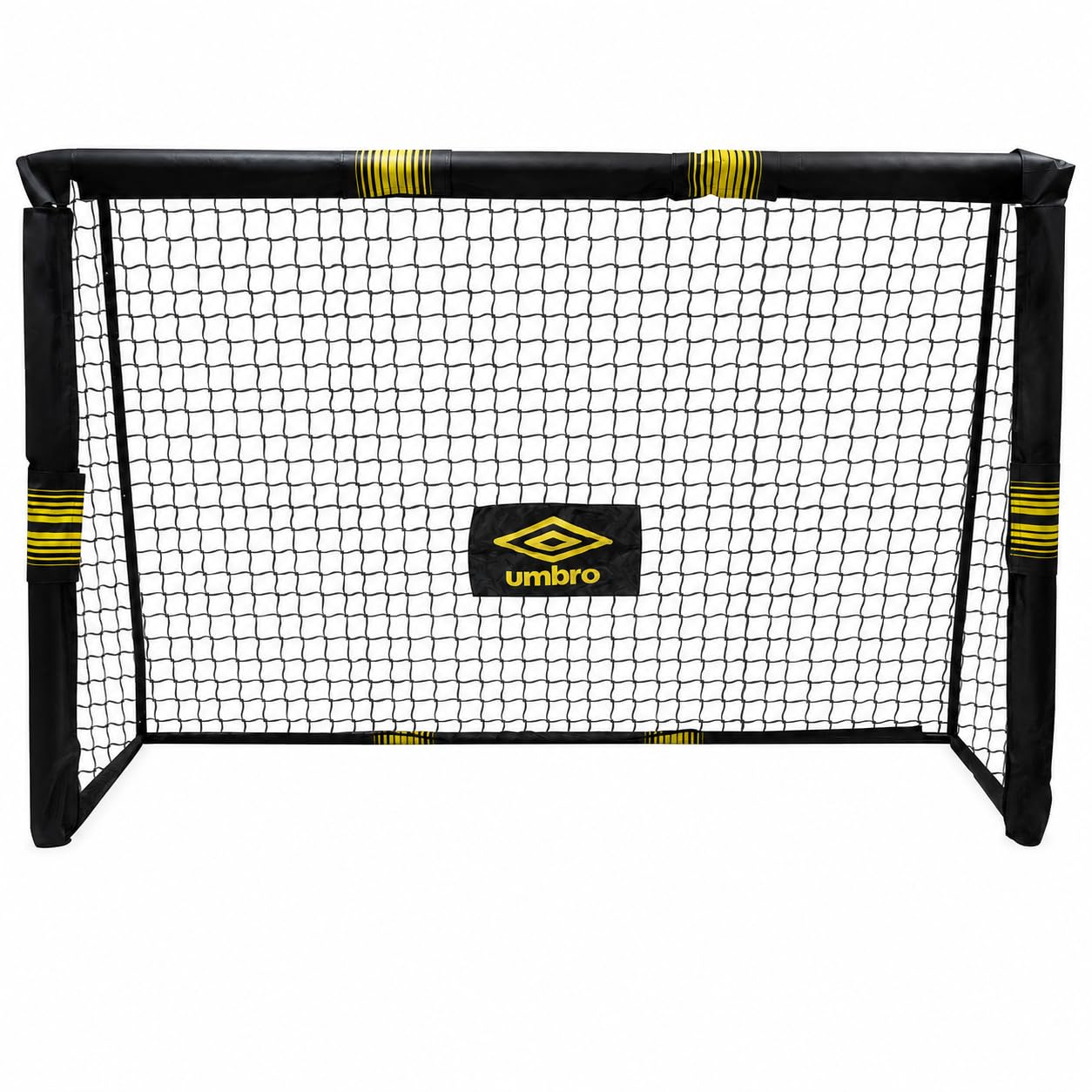 Umbro Porta da calcio 180 x 120 x 60 cm - Porta da giardino per bambini e adulti - Accessori per allenamento - Metallo - Nero/Giallo