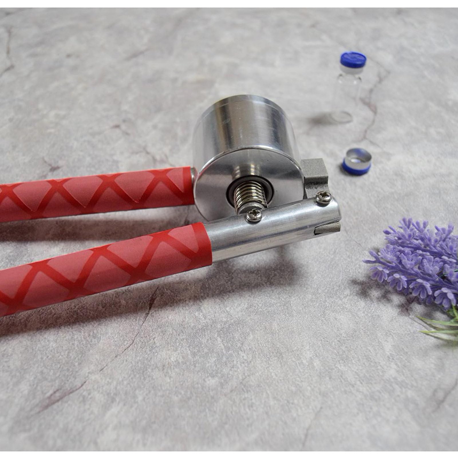 Crimpadora manual de viales, máquina prensadora de aluminio para tapas de 13 mm, 15 mm y 20 mm, fácil de usar, herramienta de sellado precisa para aplicaciones médicas