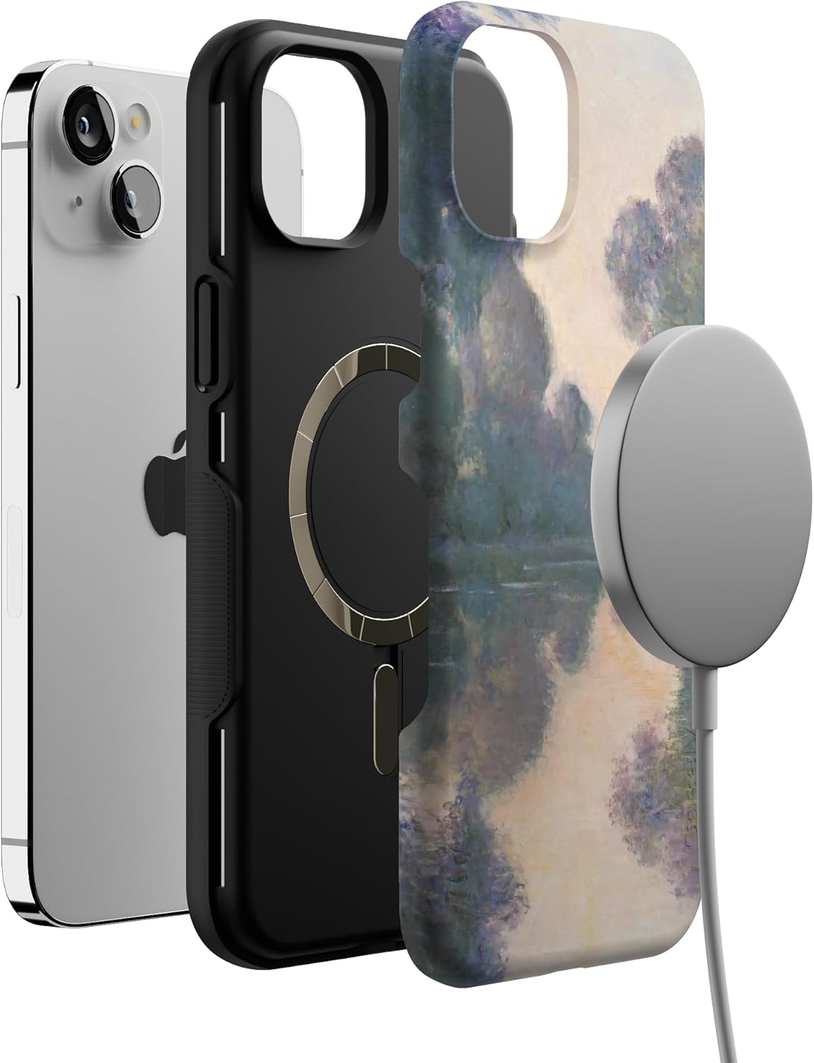 Casely iPhone 14 Plus Case | Monet's Morning | The Met Museum | Bold Protective Design | Compatible with MagSafe