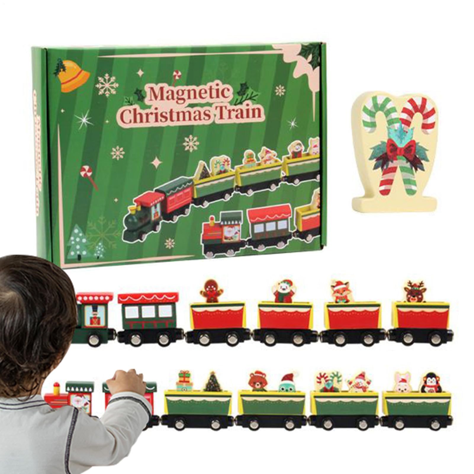Genérico Juguete Tren Navideño para Bebés Decoración De Madera