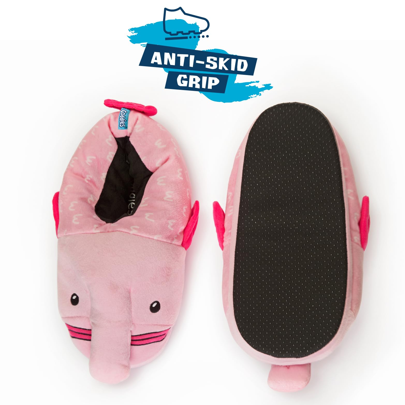 Coddies Blobfish Hausschuhe, Fisch-Hausschuhe, lustiges Geschenk, Plüsch-Hausschuhe, rutschfester Griff, Herren, Damen und Kinder