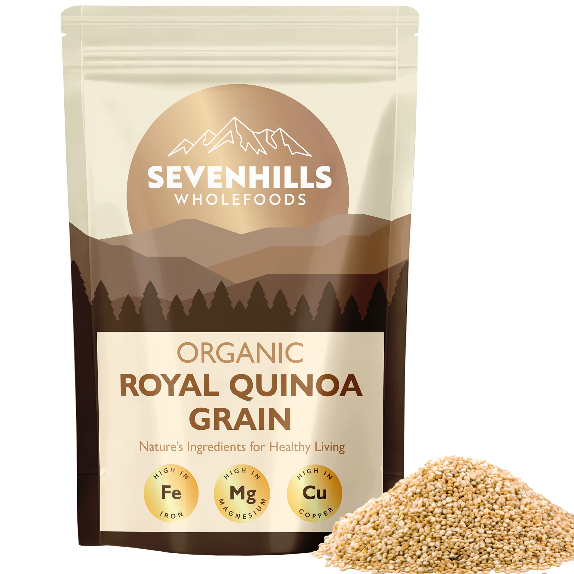 Sevenhills Wholefoods Organic Raw Royal Quinoa Grain 1kg