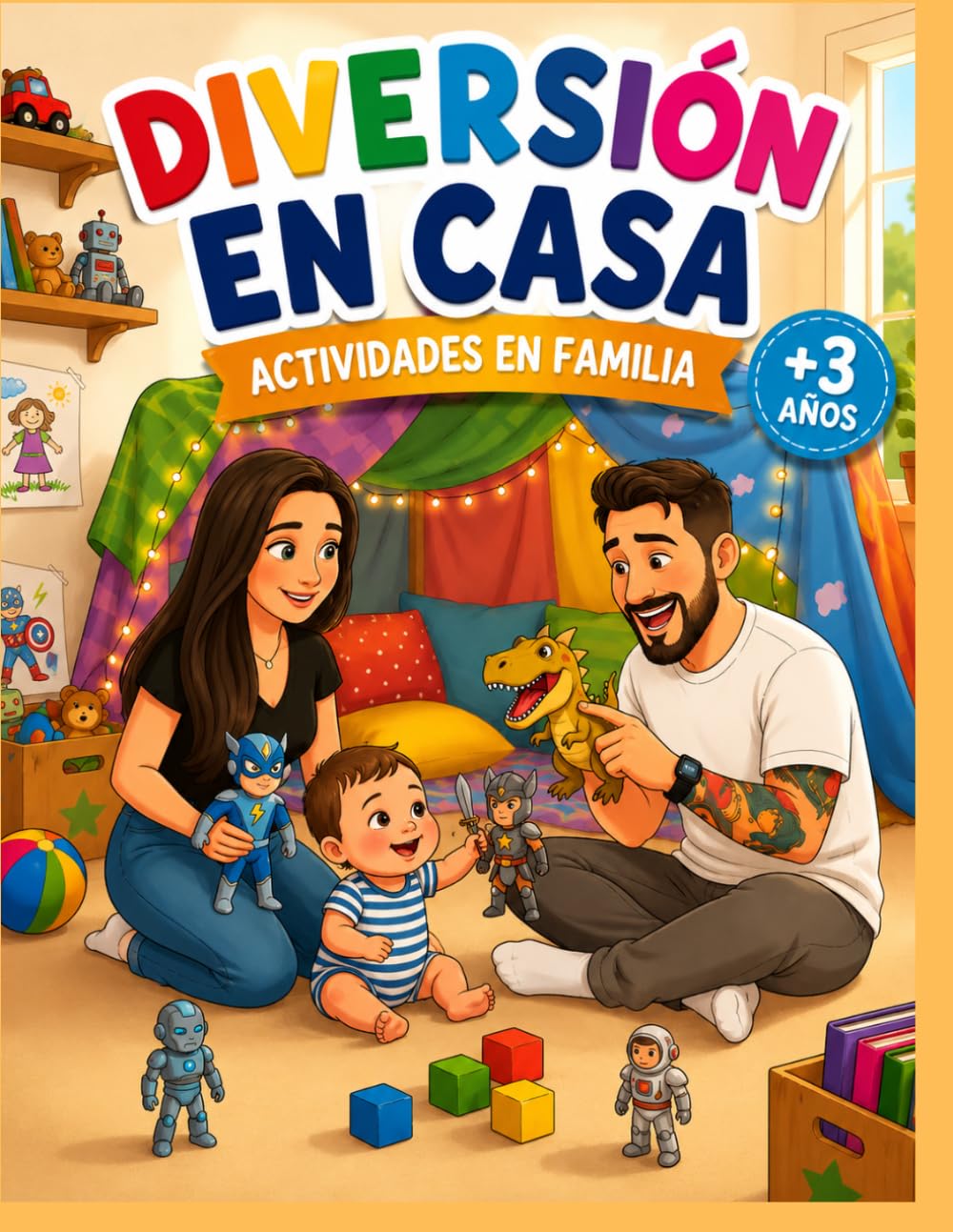 DIVERSIÓN EN CASA:: Libro de actividades en familia para niños de +3 años.
