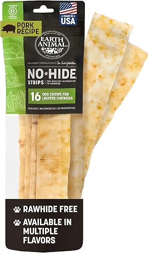 Miniatura 10 de EARTH ANIMAL Tiras de temporada No-Hide The Feast Recipe Dog Chew Treats, paquete de 4