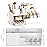 Subsky Makeup Organizer with Drawers, Easy Storage for Beauty Products Brushes, Multifunction Plastic Desk Organizer, Cosmetics Organizer for Countertop Dresser Vanity and Bathroom (White)