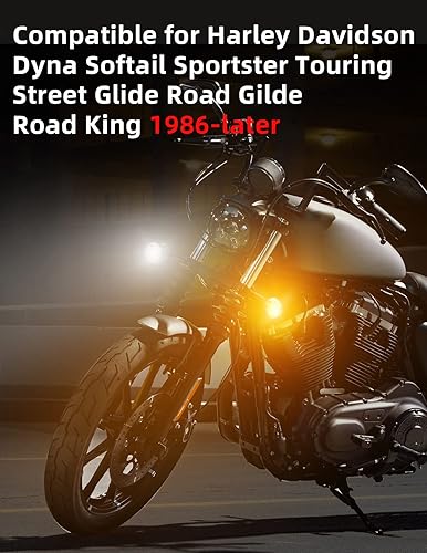 Miniatura 2 de Amazicha 1157 - Señales direccionales LED delanteras para motocicleta, bombilla de señal de giro ámbar de 2 pulgadas, luz de circulación blanca,