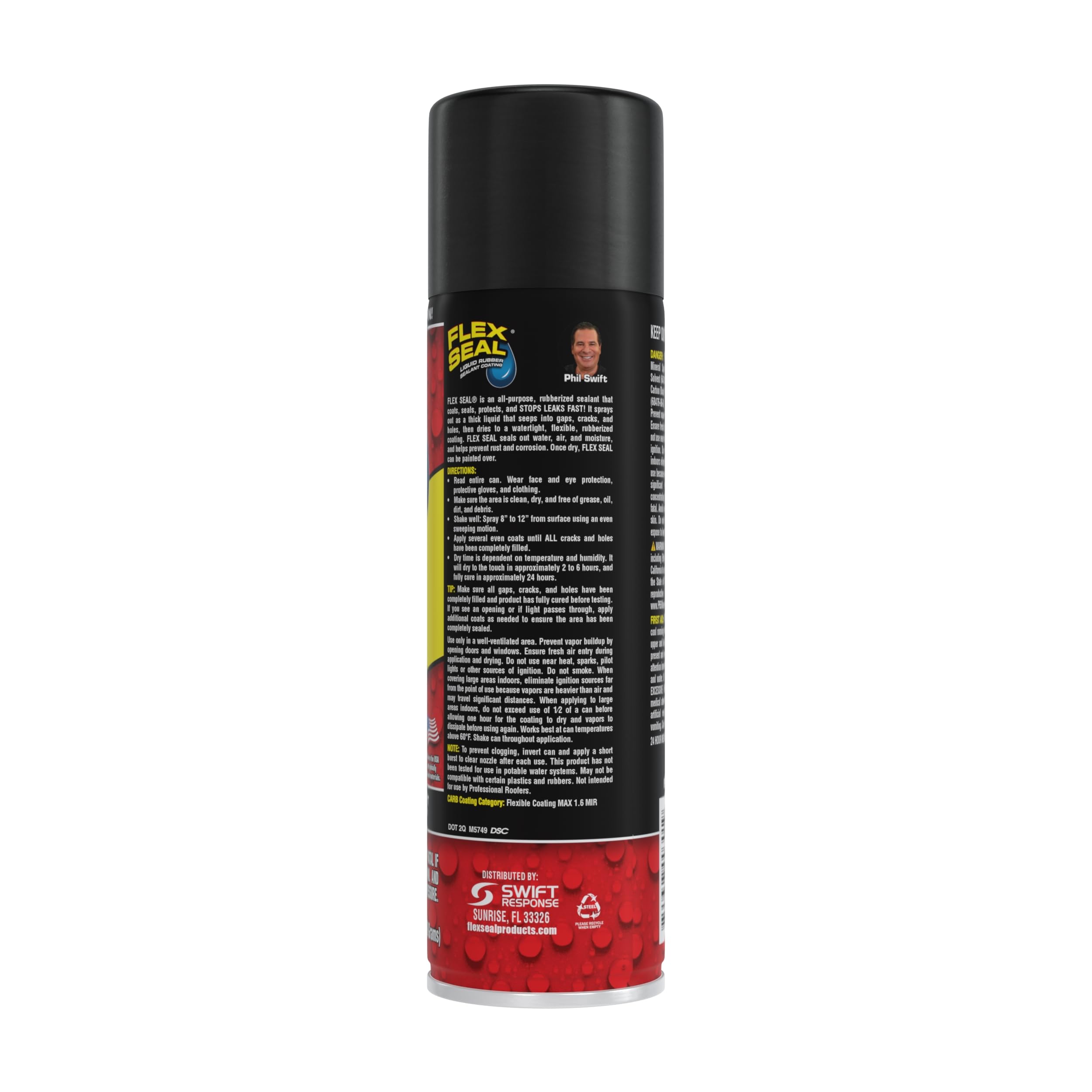 Flex Seal, 400 ml, czarny, natychmiast zatrzymaj wycieki, wodoodporna gumowa powłoka uszczelniająca, idealna do rynn, drewna, kamperów, napraw dachu, świetlików, okien i innych
