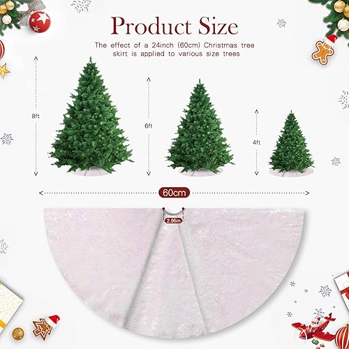 Miniatura 52 de Faldón para árbol de Navidad, brillante de color negro, para interiores y exteriores, 36 pulgadas. Negro brillante