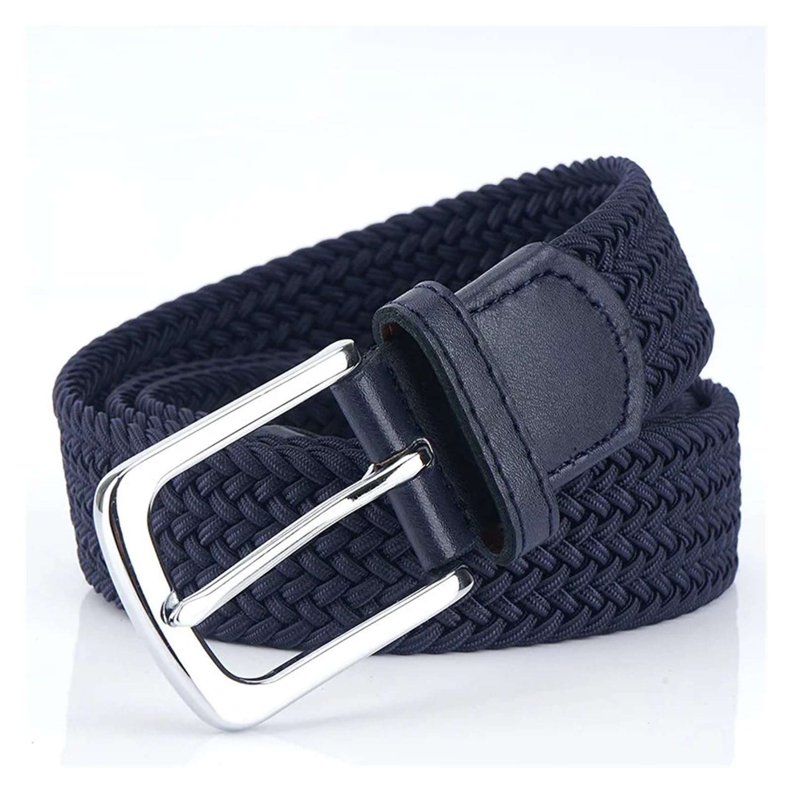 Elastischer Gürtel Herren Männer blau Taille Gürtel Canvas Stretch geflochten elastische gewebte Metall for