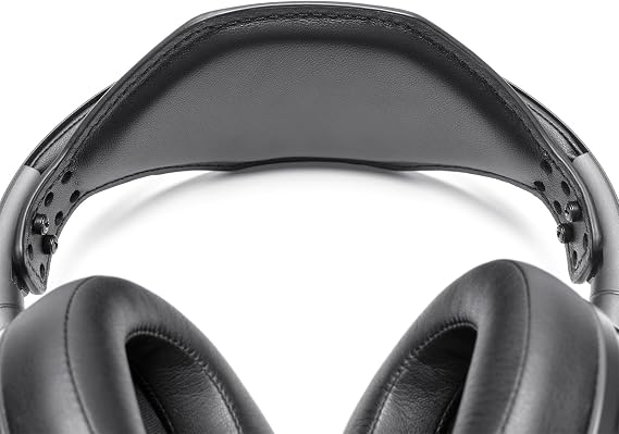Super Wide Hexagon Genuine Leather Headband Strap with Foam Padding - Compatible with Audeze Maxwell Gaming Headset & Audeze MM-100 Professional Headphone, Premium Double-Sided Leather