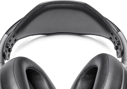 Super Wide Hexagon Genuine Leather Headband Strap with Foam Padding - Compatible with Audeze Maxwell Gaming Headset & Audeze MM-100 Professional Headphone, Premium Double-Sided Leather