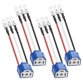 XMSJSIY Ceramic H4 9003 HB2 Headlight Wiring Harness 12V Car Light Socket