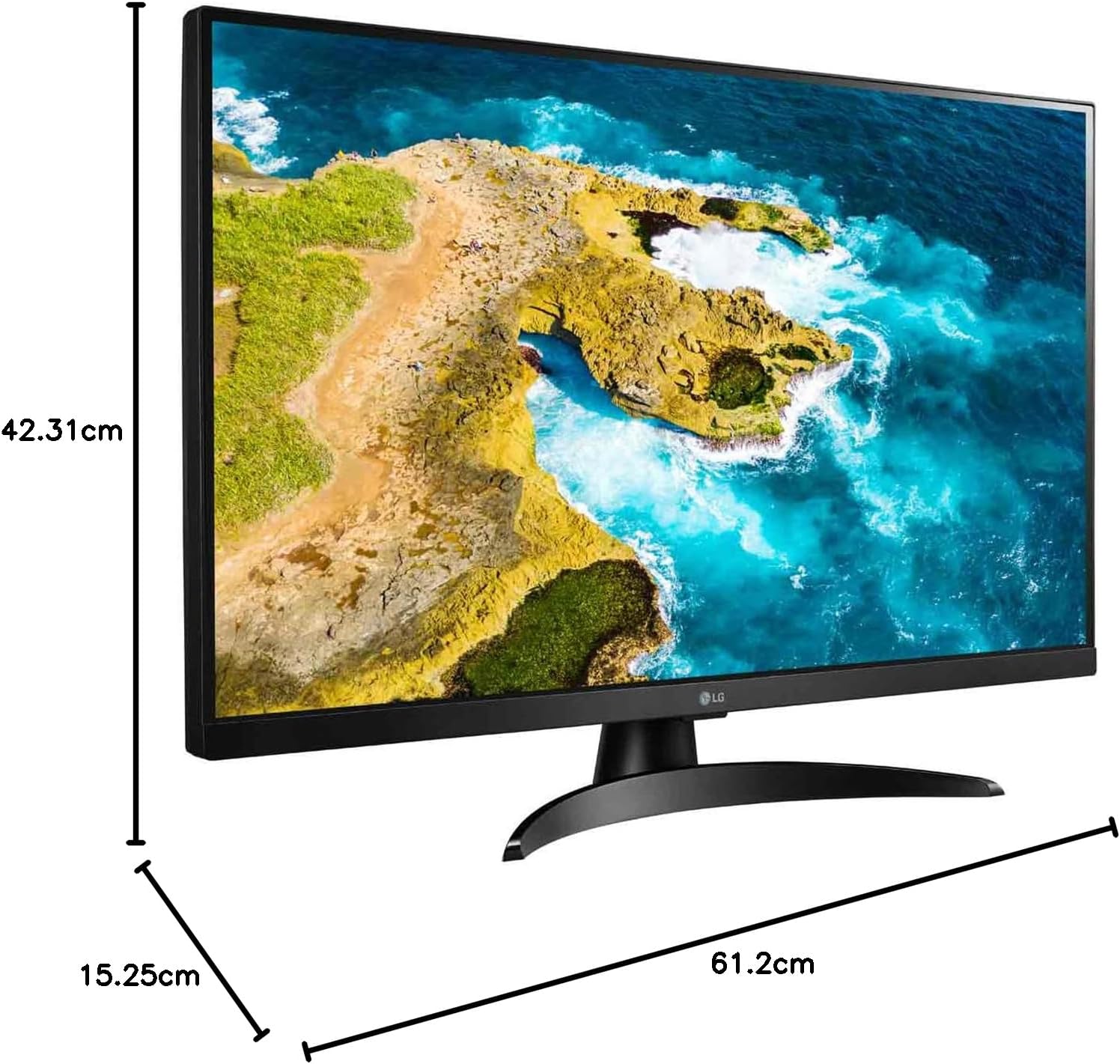 LG 27TQ615S-PZ – Monitor 27″, Smart TV, (1920×1080), IPS, (16:9), webOS22, 250 CD/m², No, Inclinación Fija, 2×HDMI+1×USB 2.0, HbbTV 2.0, WiFi, Negro 3